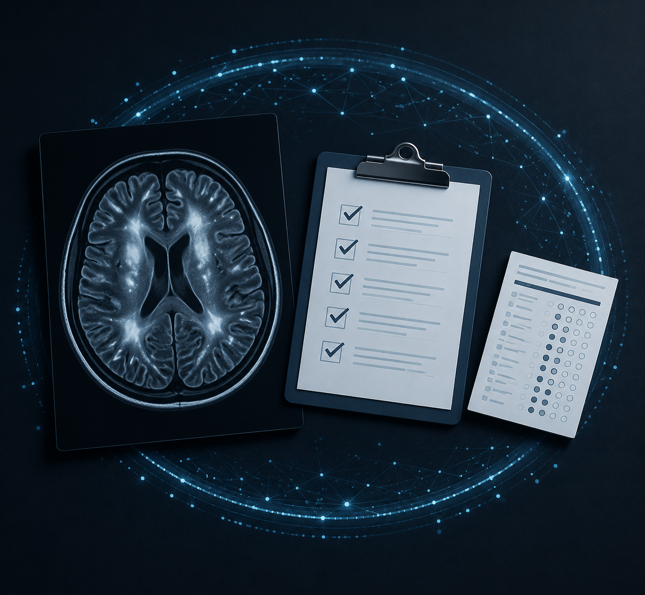 Clinical inputs showing MRI findings, injury history, and SCAT5 form by predictive importance