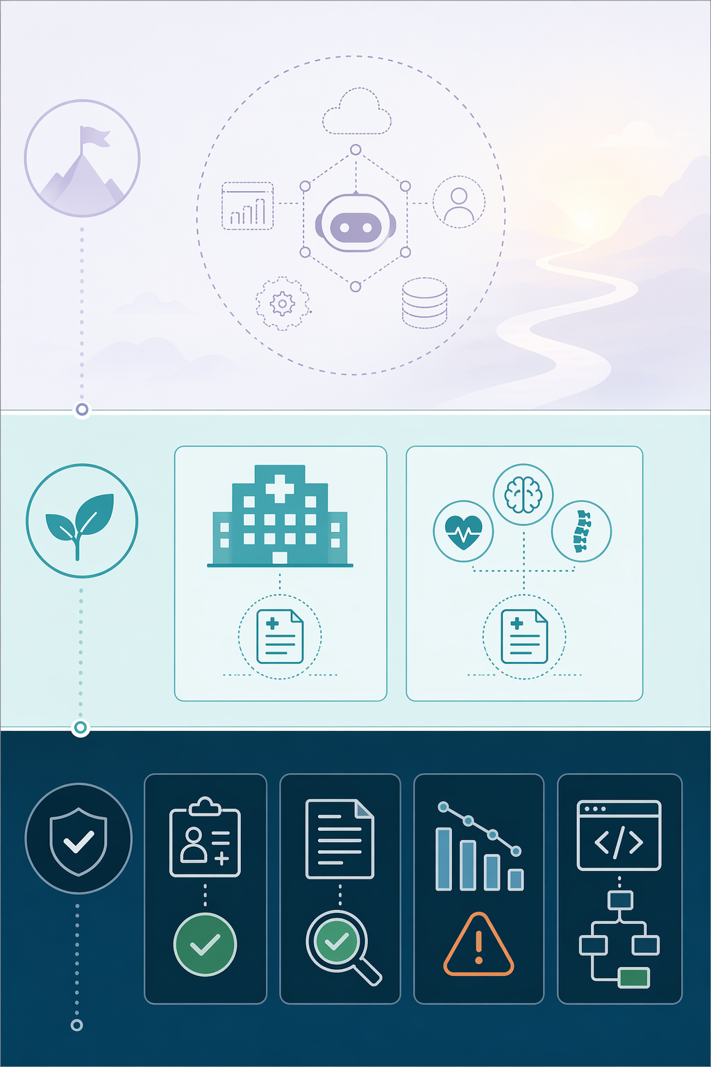 Three-tier readiness framework for revenue cycle AI functions from production-ready workflows to aspirational agentic platforms