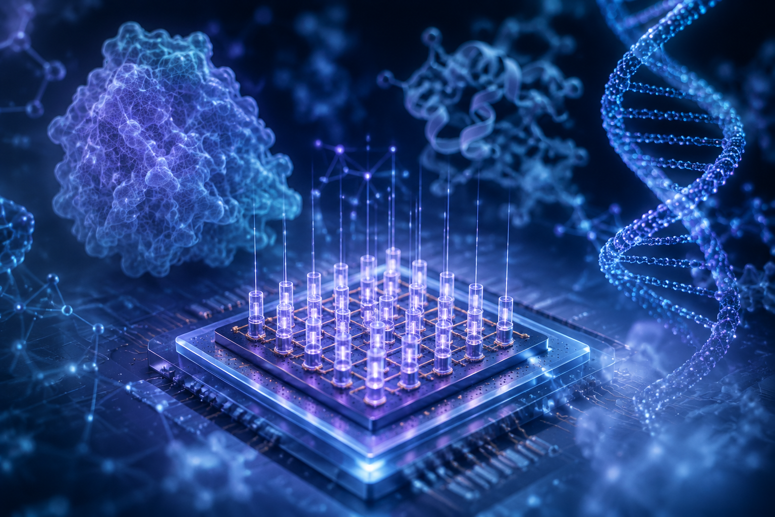 Quantum circuit elements interwoven with DNA and protein structures