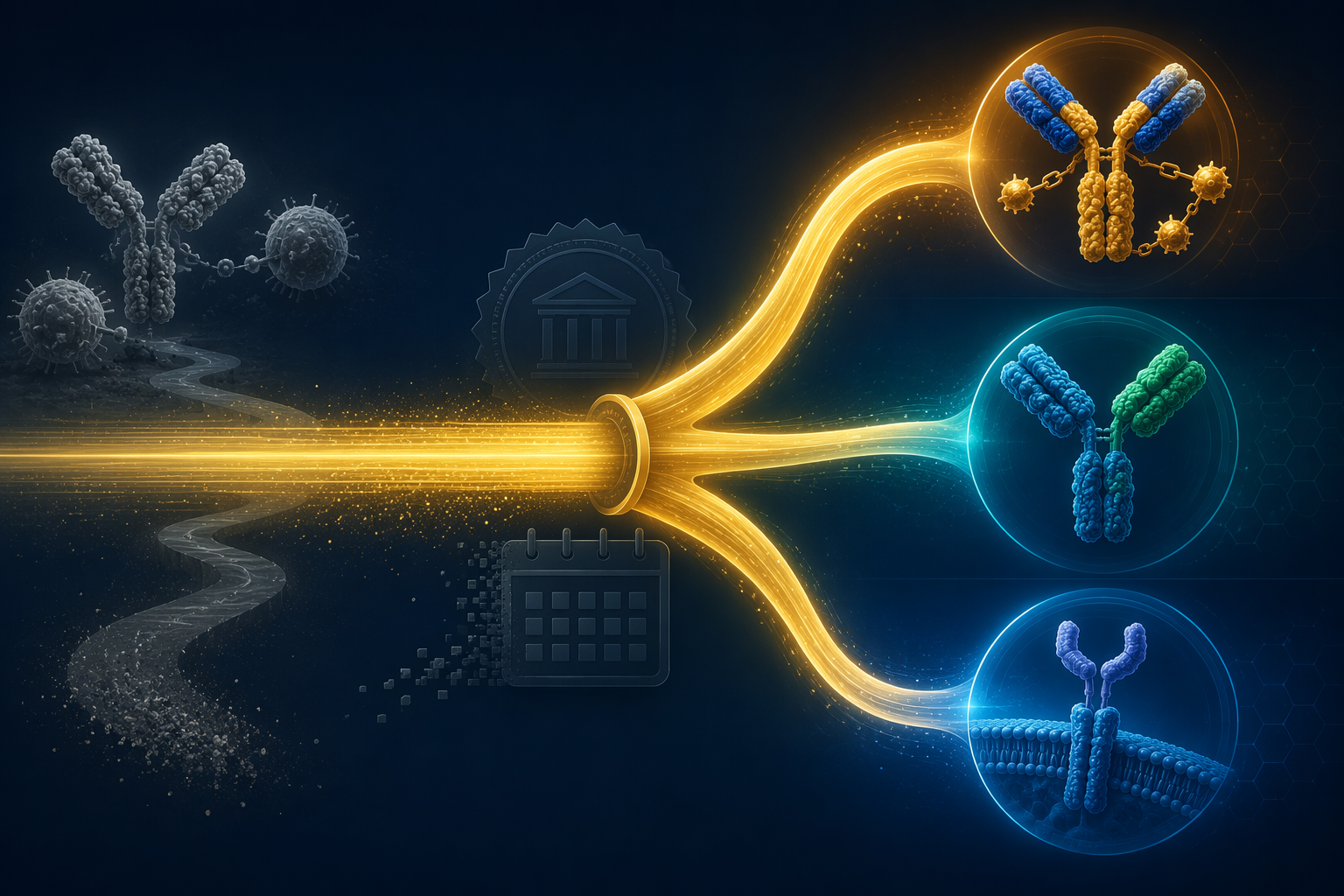 Revenue stream branching from a fading PD-1 path into ADC, bispecific antibody, and novel checkpoint pathways