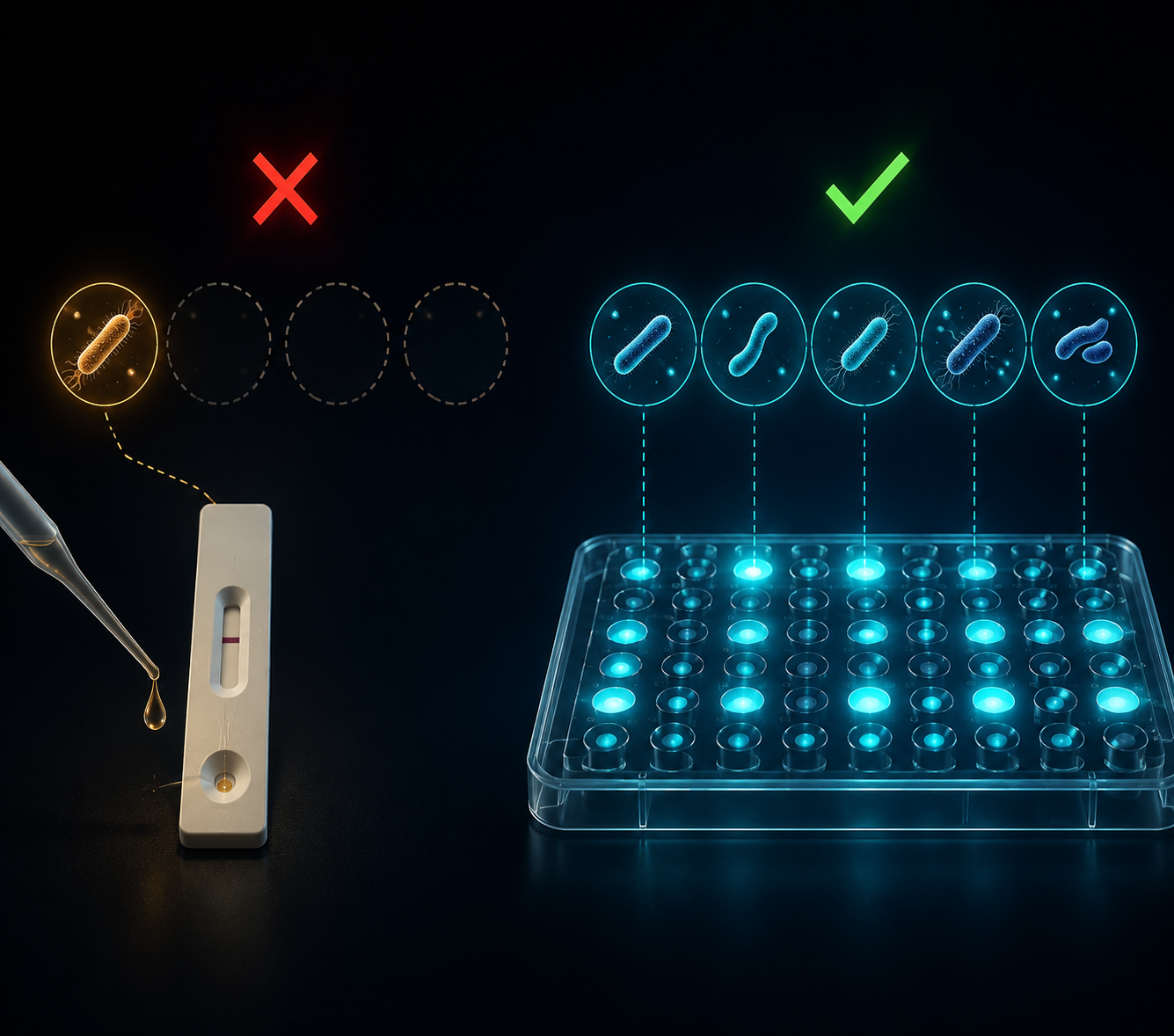 Comparison of a narrow single urine antigen test and a broader multi-well molecular detection array