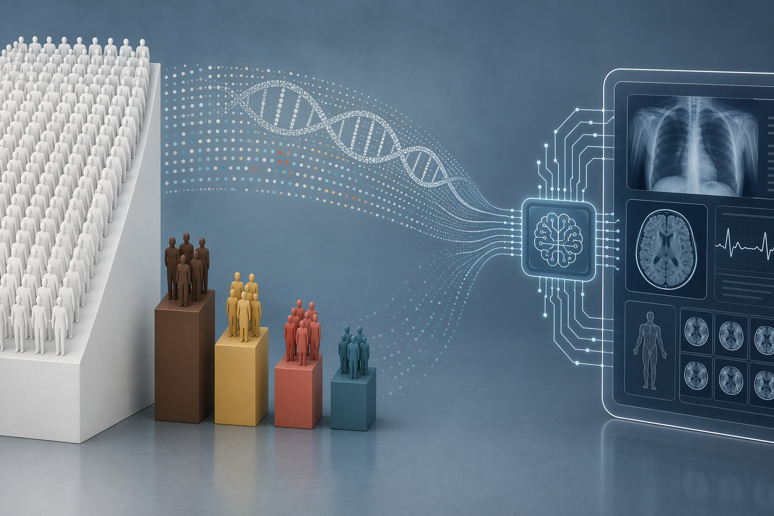 Uneven population representation in medical AI training data connected to genomic and diagnostic systems
