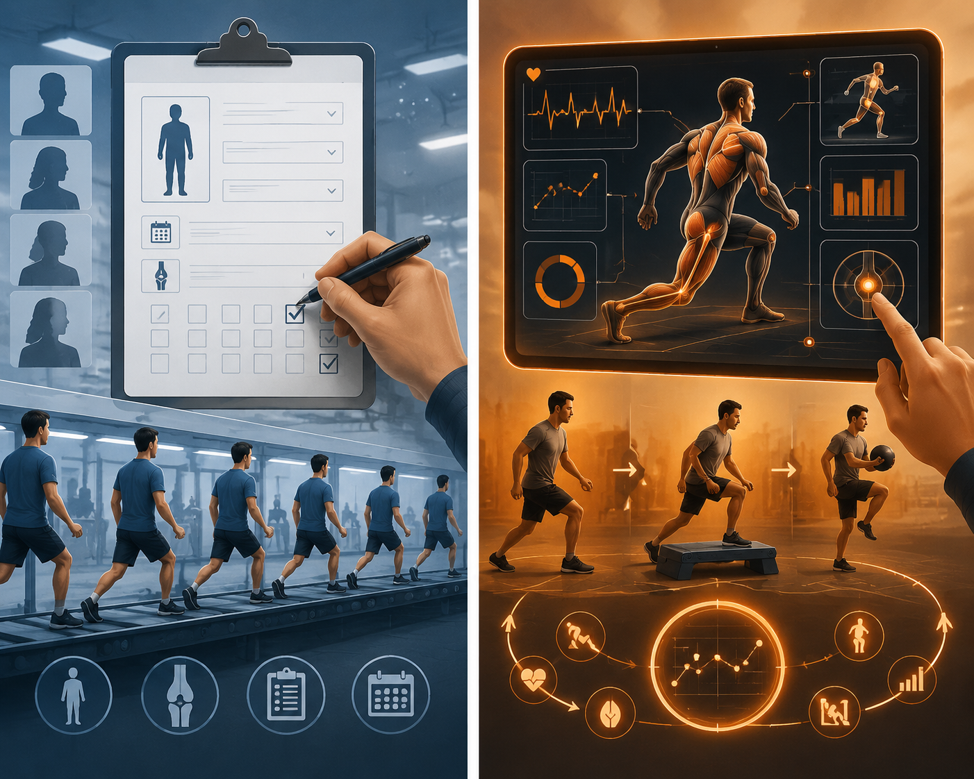 Comparison of template-based individualization and adaptive physiological personalization