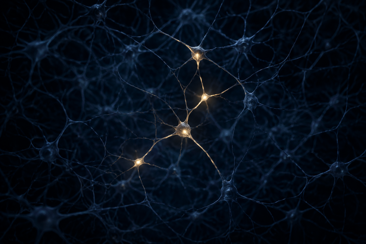 Dark neural network with a few illuminated junctions suggesting the rarity of rabies survival