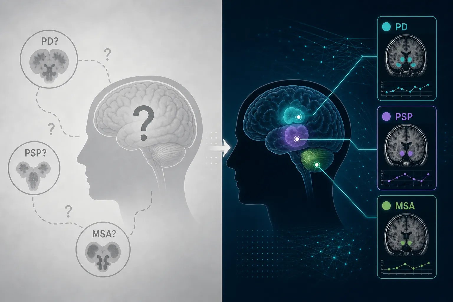Comparison of clinical uncertainty among PD, PSP, and MSA with AI-assisted diagnostic clarity