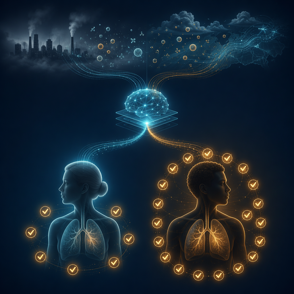 Two patient silhouettes showing a threefold difference in added correct COPD exacerbation identifications