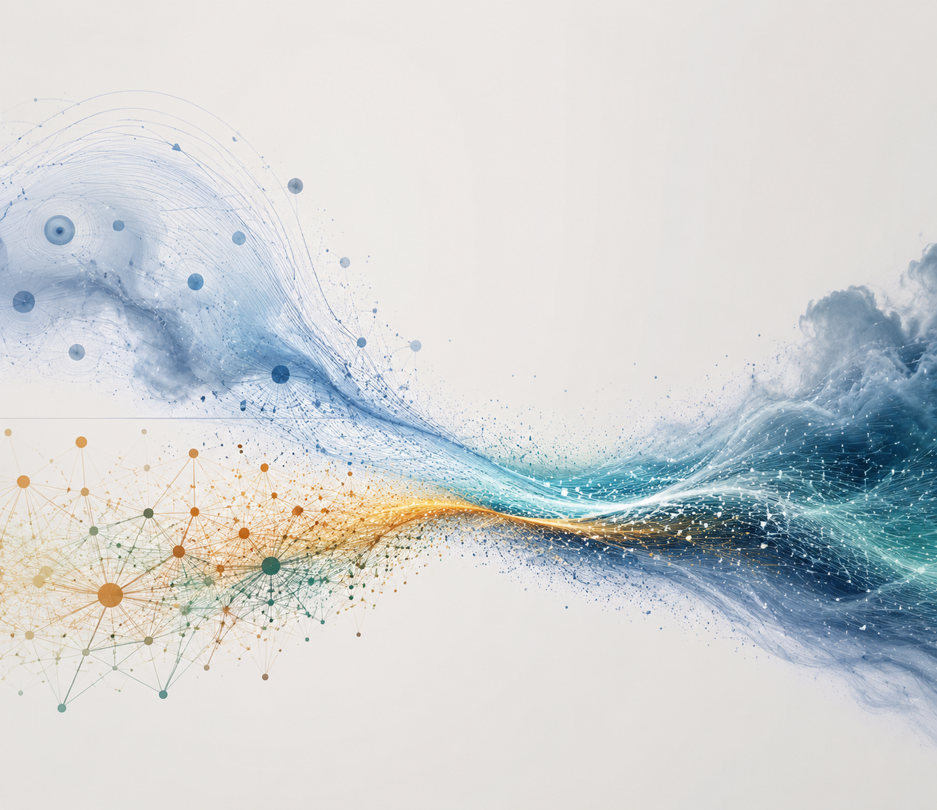 Atmospheric physics symbols and machine learning nodes merging into a unified smoke prediction path