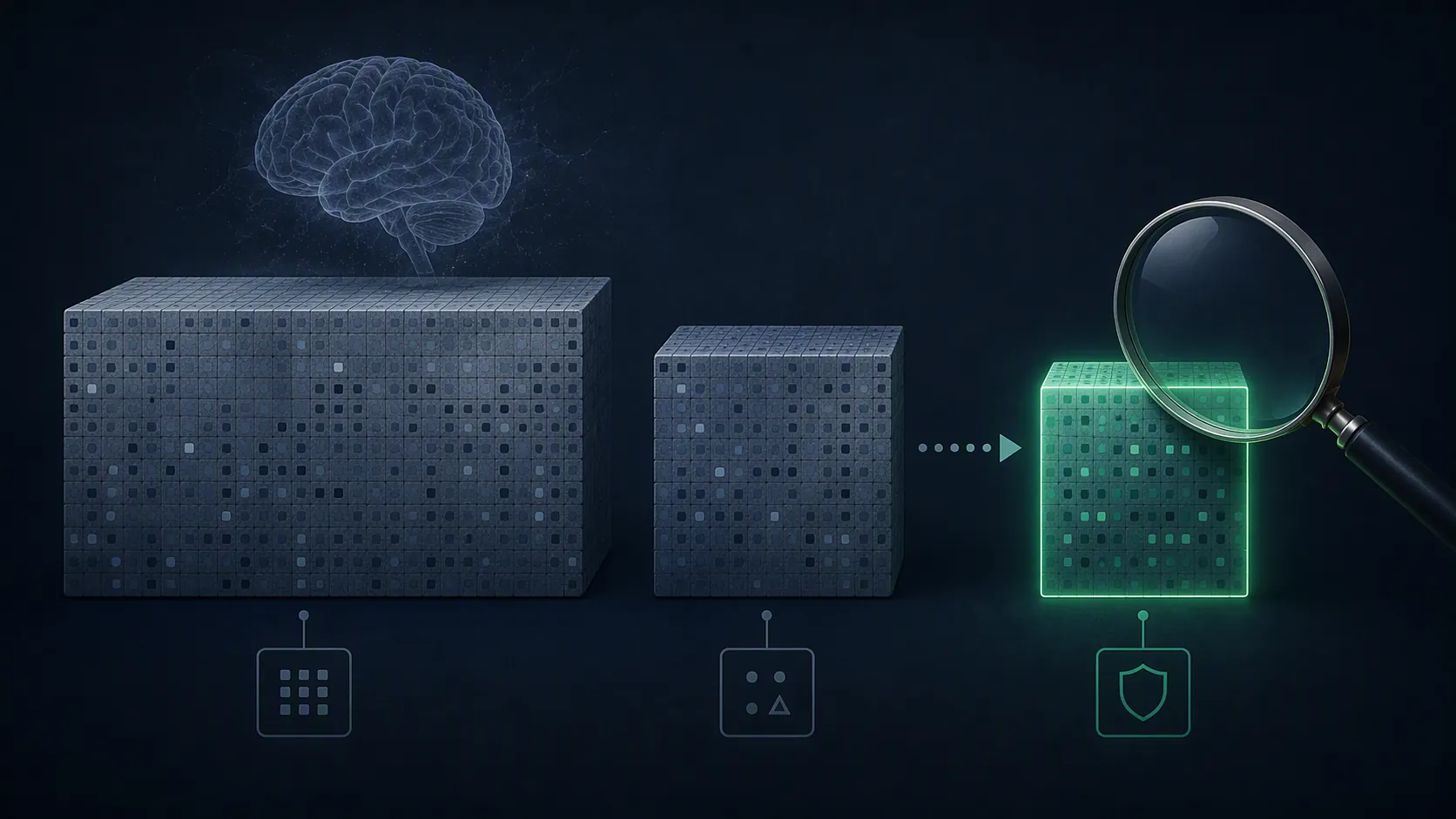 Training, validation, and separated holdout test set blocks connected by arrows