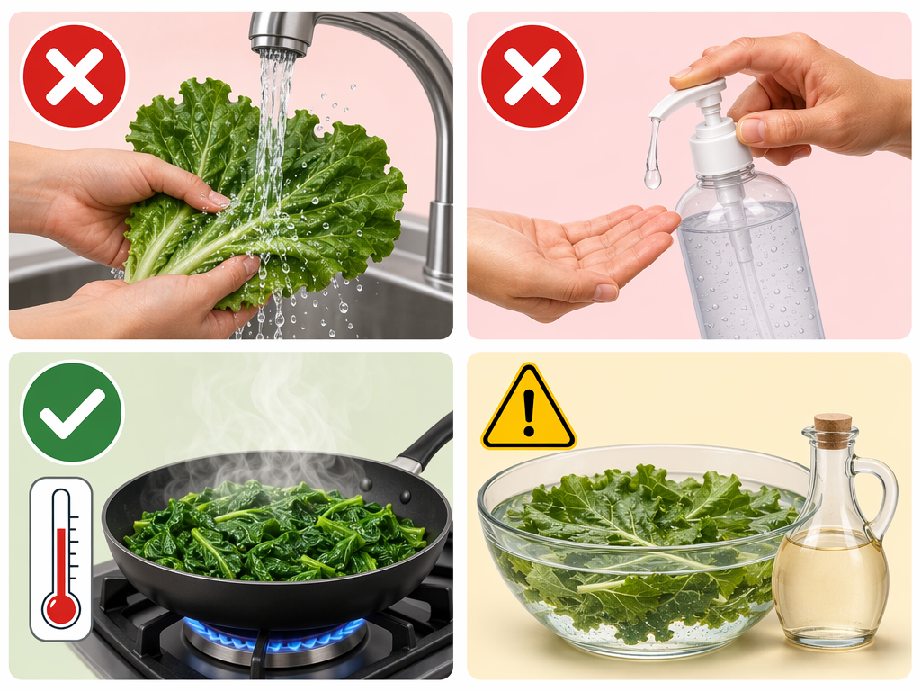 Comparison of washing, sanitizer, cooking, and vinegar soak actions for Cyclospora prevention