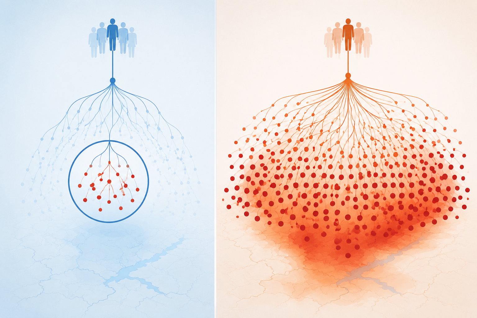 Comparison of high and low Ebola patient isolation outbreak projections