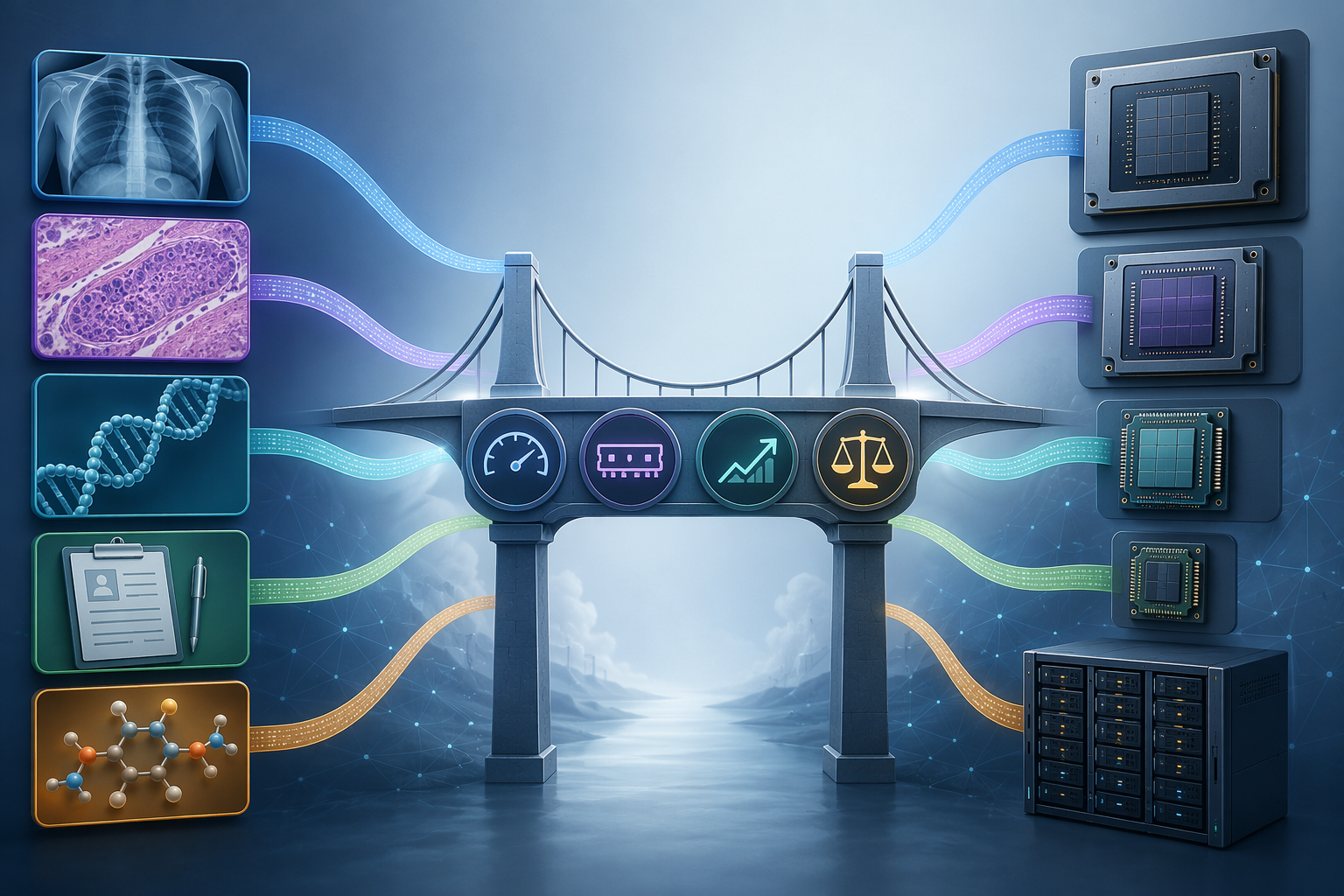 Decision framework connecting healthcare AI workloads to latency, memory, scaling, and server chip choices