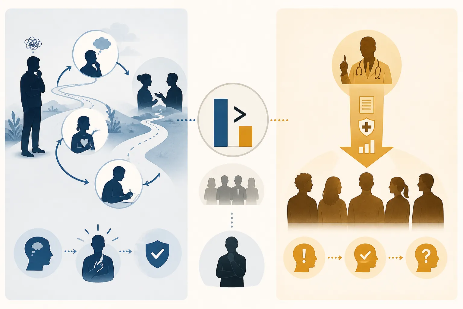 Comparison of a self-persuasion journey narrative and a direct factual information flow