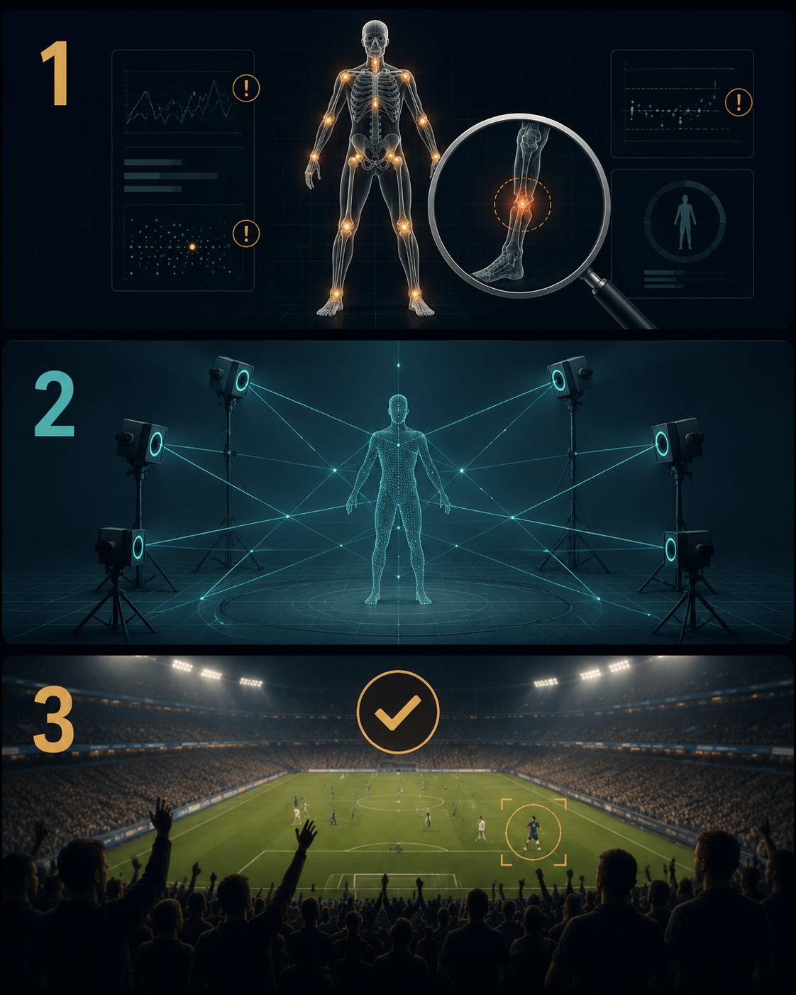 Three-layer validation framework showing data integrity, gold-standard accuracy, and staged live trials