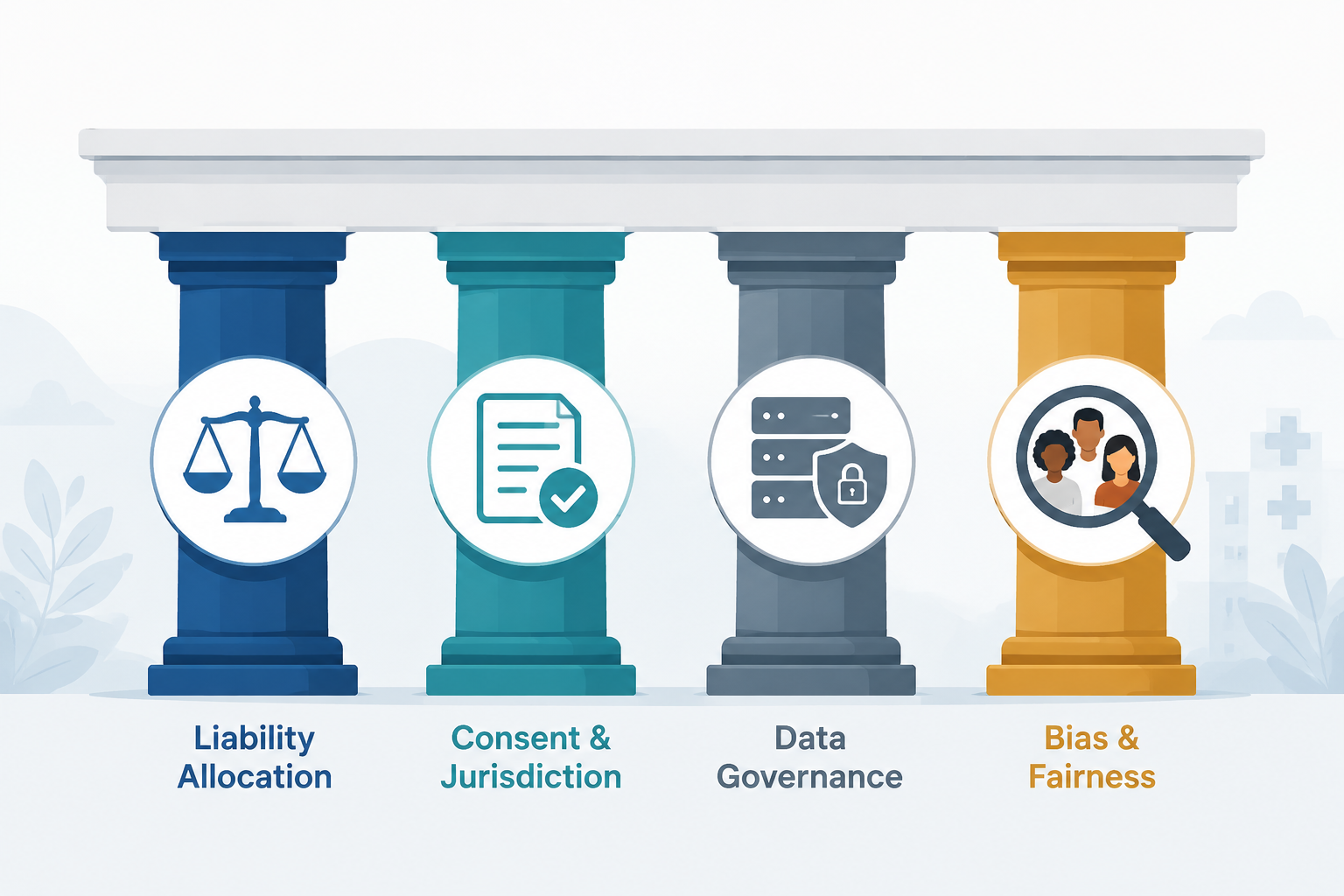 Four governance pillars for ambient AI scribe oversight: liability, consent, data protection, and bias review